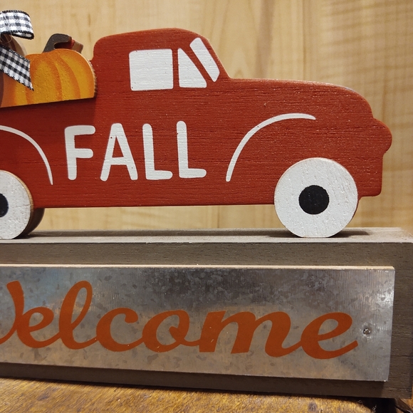 Fall Welcome Sign Truck Farm House Rustic Decor - Picture 4 of 6